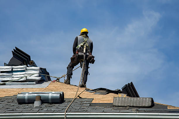 Professional Gutter Installation technician working in Rock Point, MD